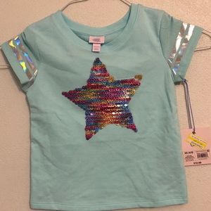 Girls sequin heart shirt